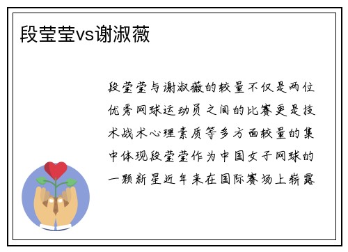 段莹莹vs谢淑薇